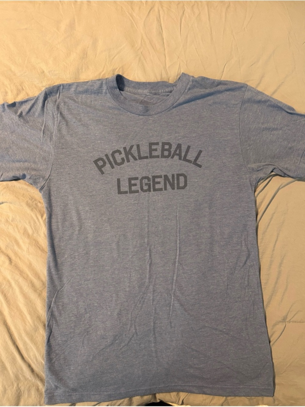Pickleball Legend Men's Blue Heather Crew Tee